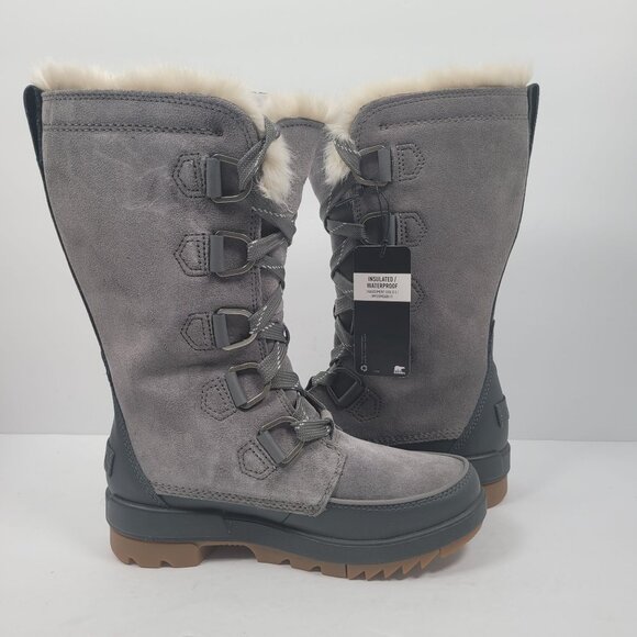 Sorel Tivoli IV Tall WP Women's Gray Waterproof Boots NL3426-052 US Size 6 NWB - Picture 8 of 12